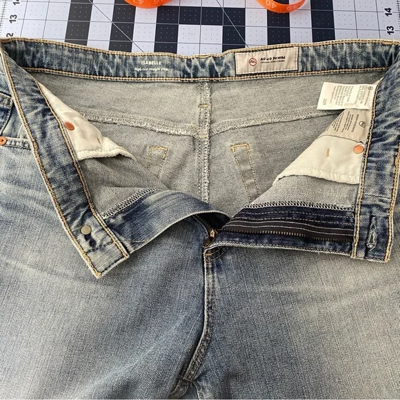 Adriano Goldschmeid AG-ED The Isabelle High-Rise Straight Crop Jeans Size 32 - Picture 11 of 13